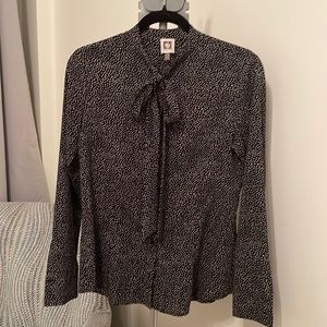 Anne Klein Button Up Blouse with Bow